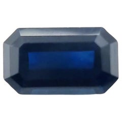 2,1ct Rechteckig Dunkelblau Natürlicher Saphir Edelstein