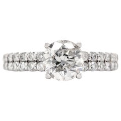 2.1 Karat runder Diamant Verlobungsring 14K Weißgold