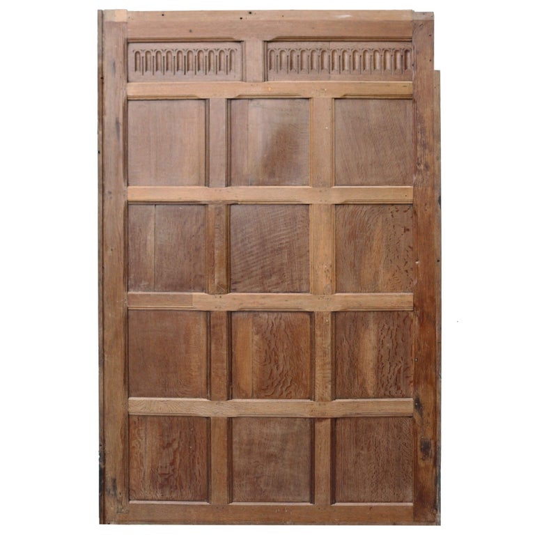 Run of Full Height English Jacobean Style Oak Wall Paneling For Sale at 1stDibs