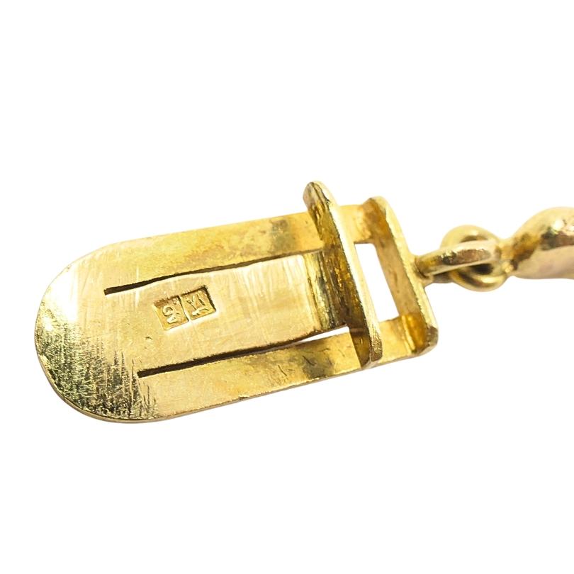 Bracelet en or 21k - Scarabée égyptien Turquoise Corail Émail en vente 5