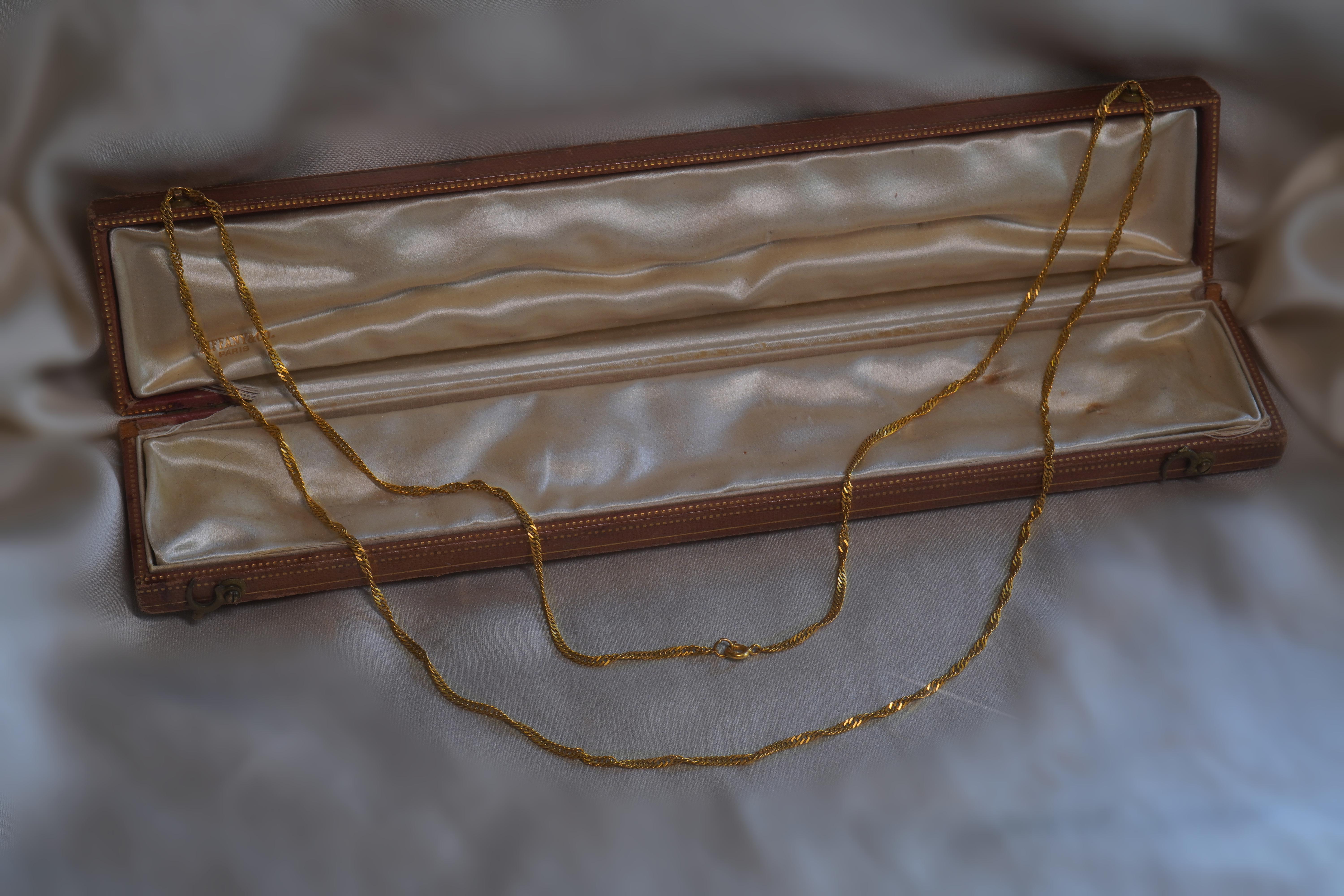 21K Halskette Kette Vintage Solid High Carat Gold Gelb 31 Zoll 9,36 Gramm! im Zustand „Gut“ im Angebot in Sylvania, GA