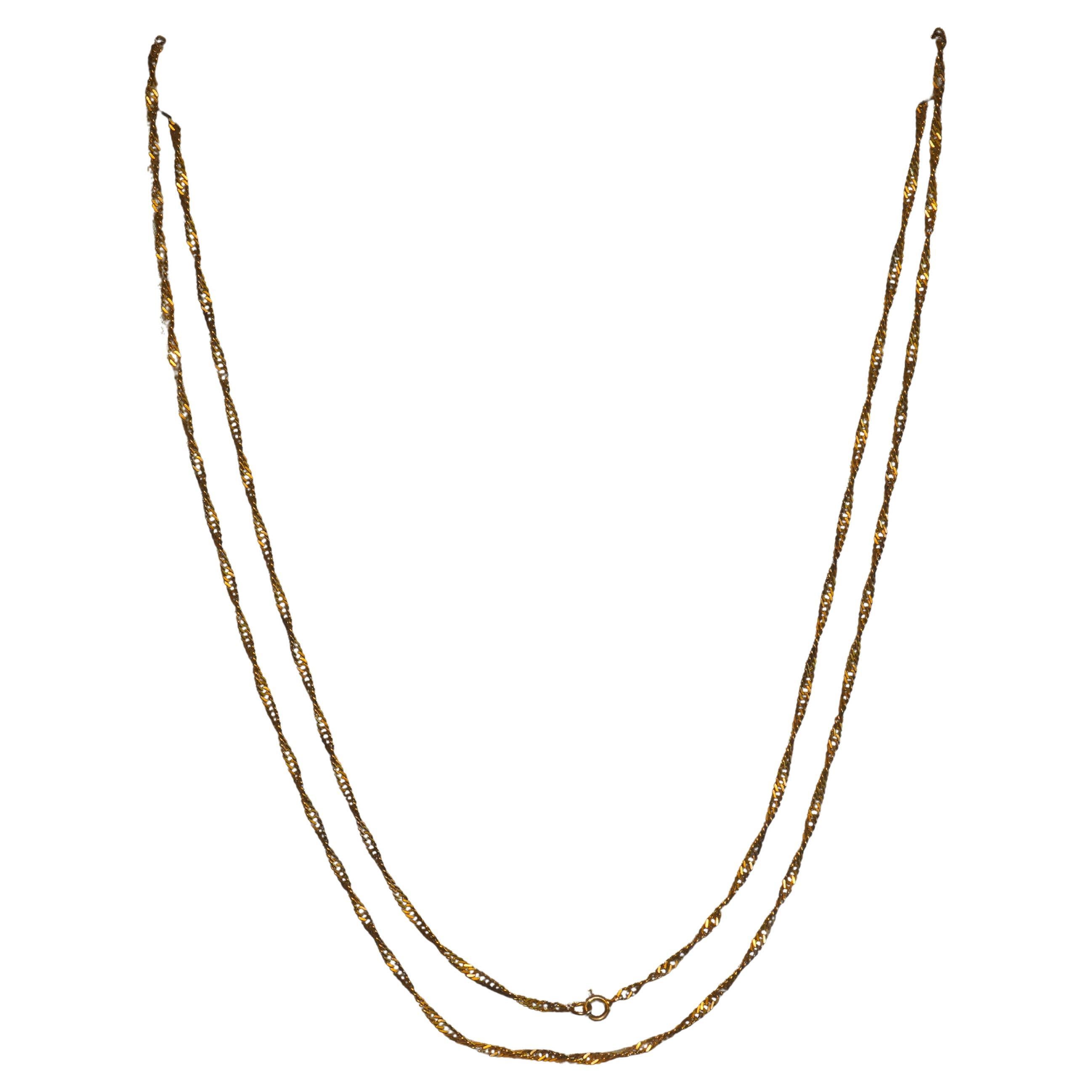 21K Halskette Kette Vintage Solid High Carat Gold Gelb 31 Zoll 9,36 Gramm!