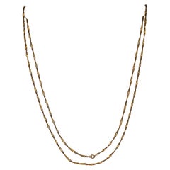 21K Halskette Kette Vintage Solid High Carat Gold Gelb 31 Zoll 9,36 Gramm!