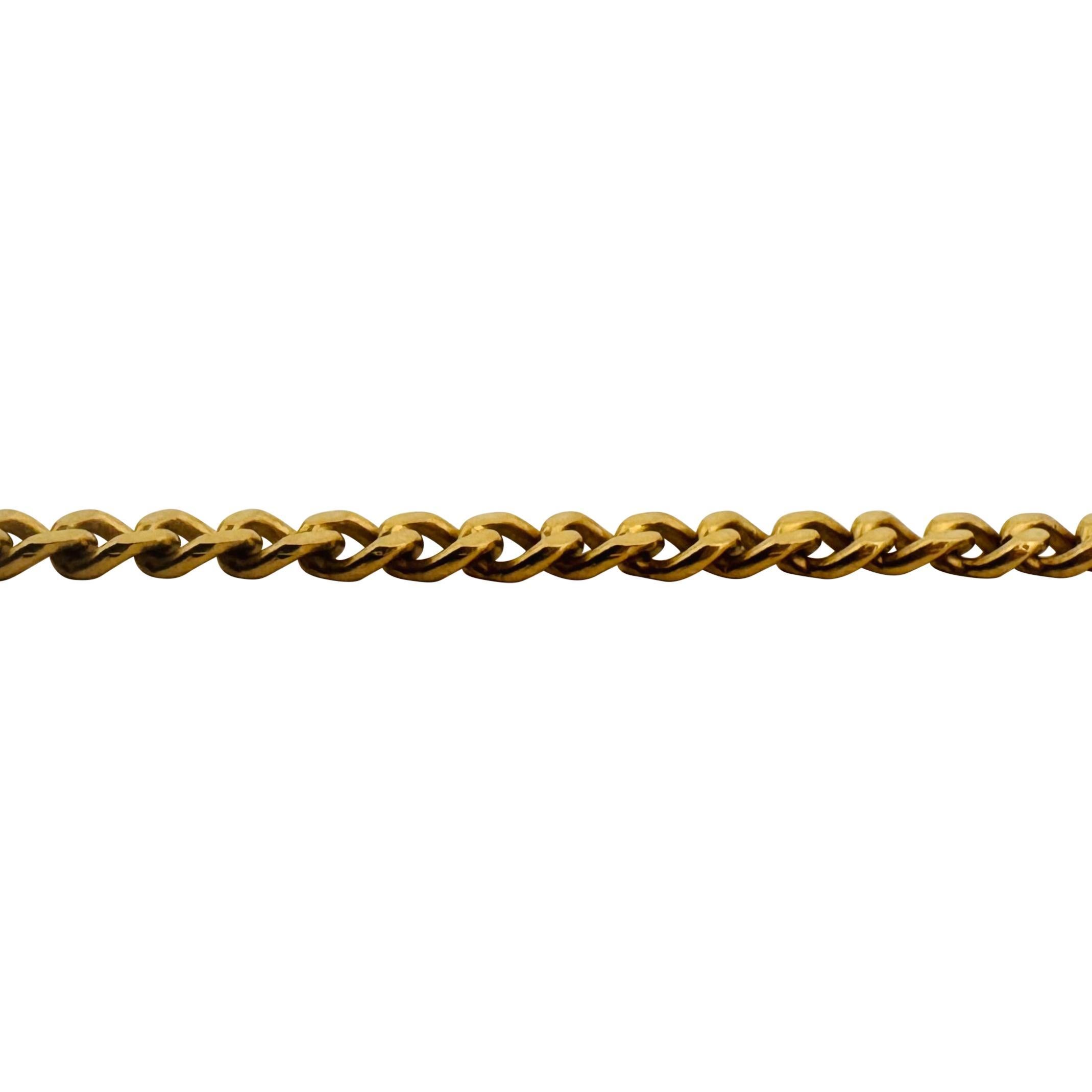 21k Yellow Gold 21.7g Solid 3.5mm Curb Link Chain Necklace 21