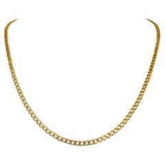 21 Karat Gelbgold 21,7 g massive 3,5 mm geschwungene Gliederkette Halskette 21"