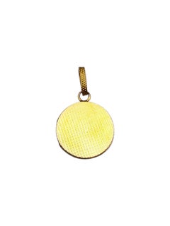 21K Yellow Gold Bird Circle Locket Pendant #25364