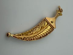 21k Yellow Gold Dagger Charm/Pendant