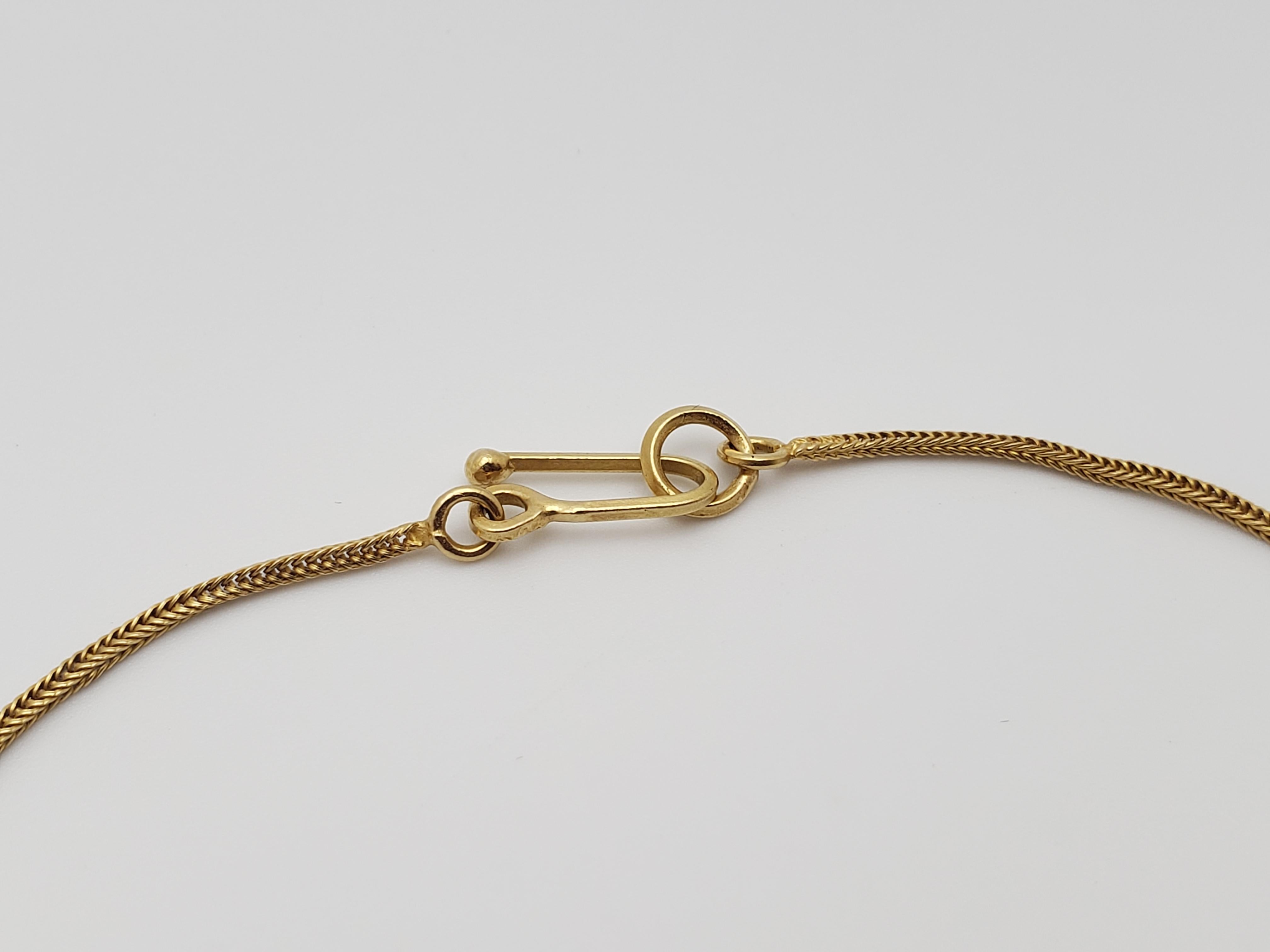 Collier en or jaune 21K avec turquoise, Paisley traditionnel persan Design/One en vente 5