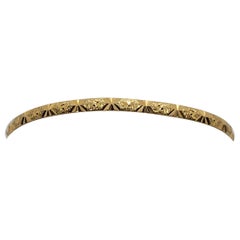 21kt Gold Bangle Bracelet 8.38 Gr, Stamped AS21K, Diamond Cut