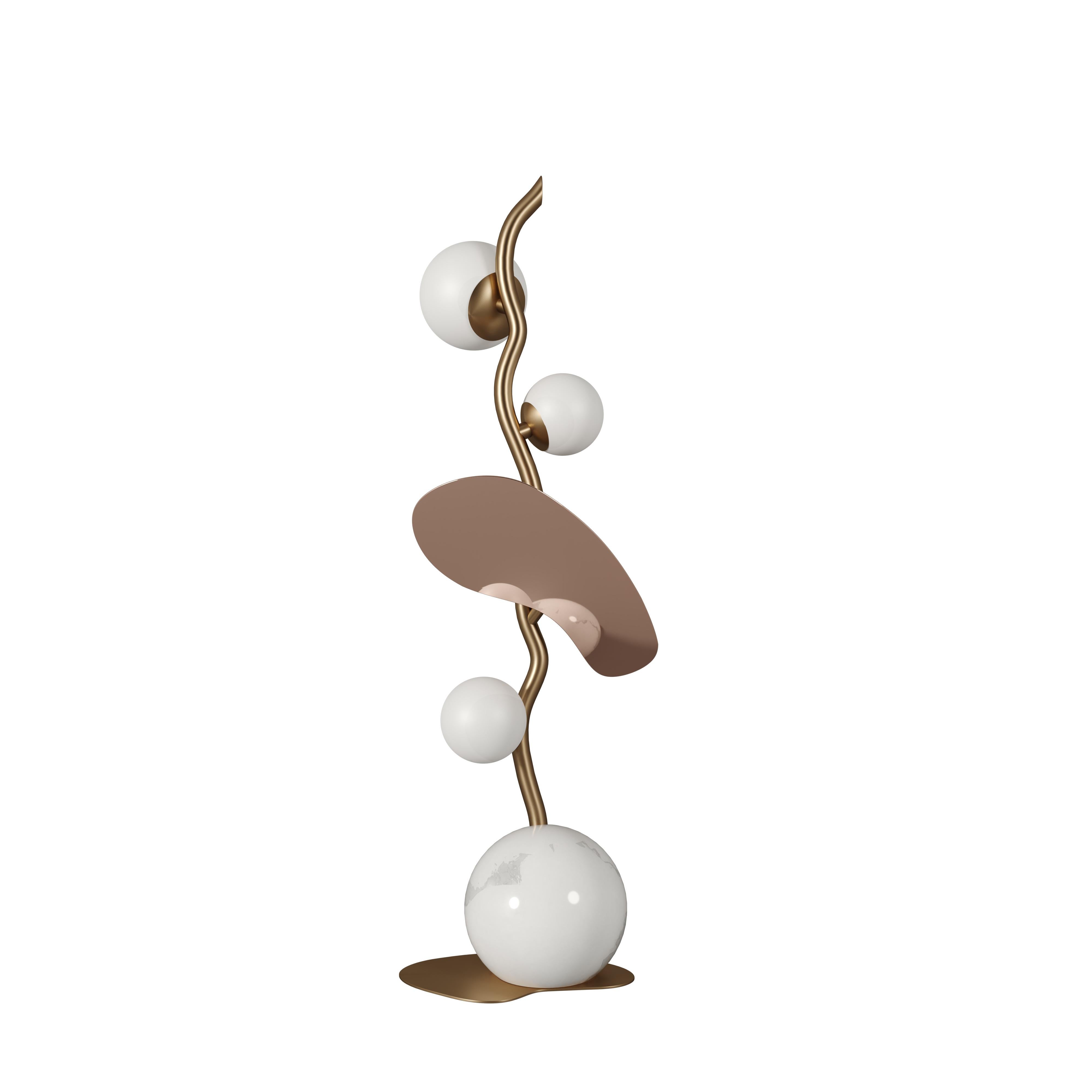Falling in love with this peculiar tree, Creativemary designers conceived the Almond table lamp to bloom in your décor space. Highlighting the natural shape of the Almond Tree, the lighting structure is made in brass, reminding us of the tree