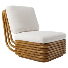 21st Bohemian 72 Collection Rattan Lounge Chair Designed by Gabriella Crespi