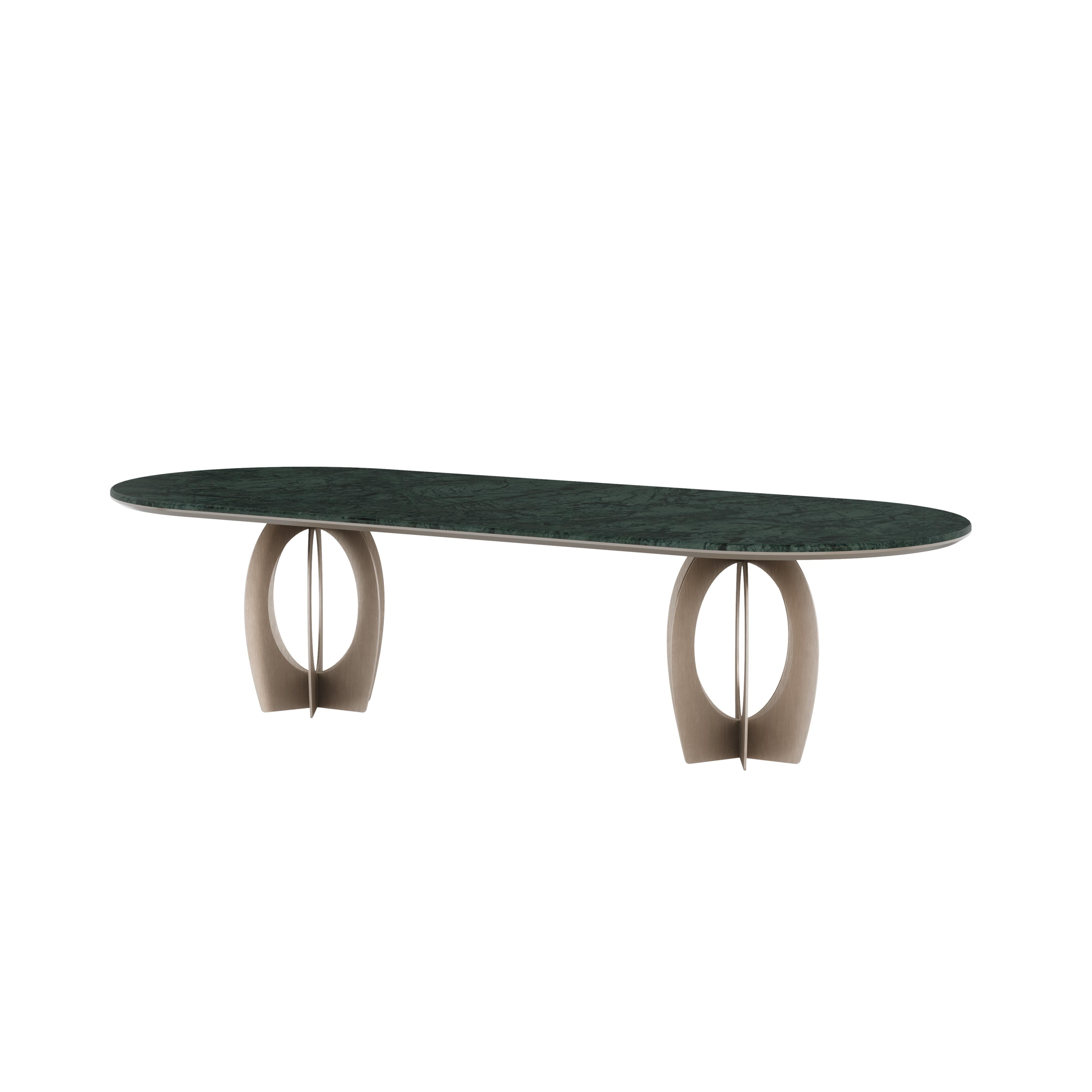 Portuguese 21st Boulder Dining Table Marble Steel Handmade in Portugal by Porus Studio For Sale