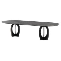 21st Boulder Dining Table Marble Steel Handmade in Portugal by Porus Studio