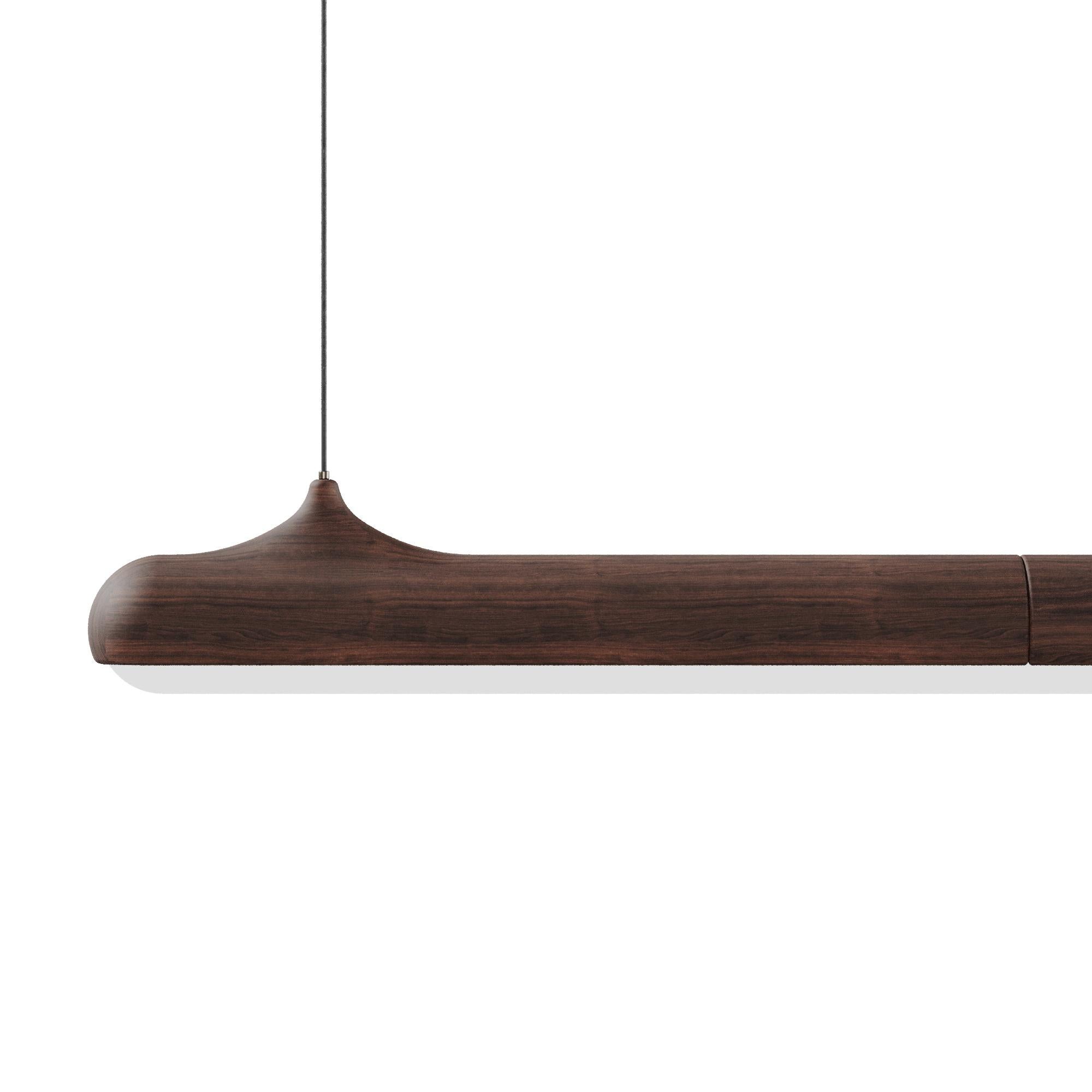 21st Bruce Suspension Lamp Walnut Wood In New Condition For Sale In RIO TINTO, PT