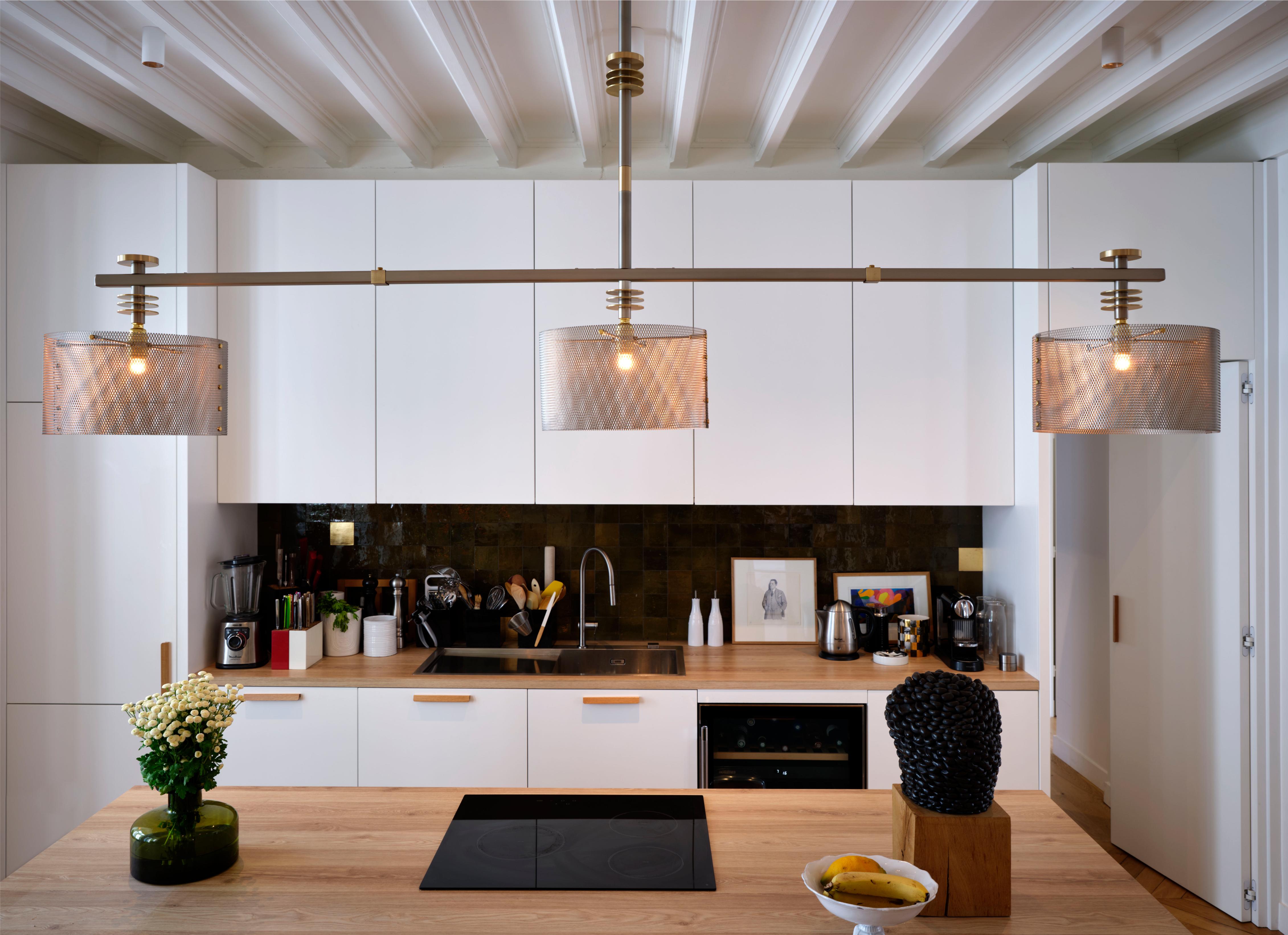 Français A.I.C. Contemporary Marine Breynaert Juliette Gold Plated Pendant Lamp (lampe à suspension) en vente