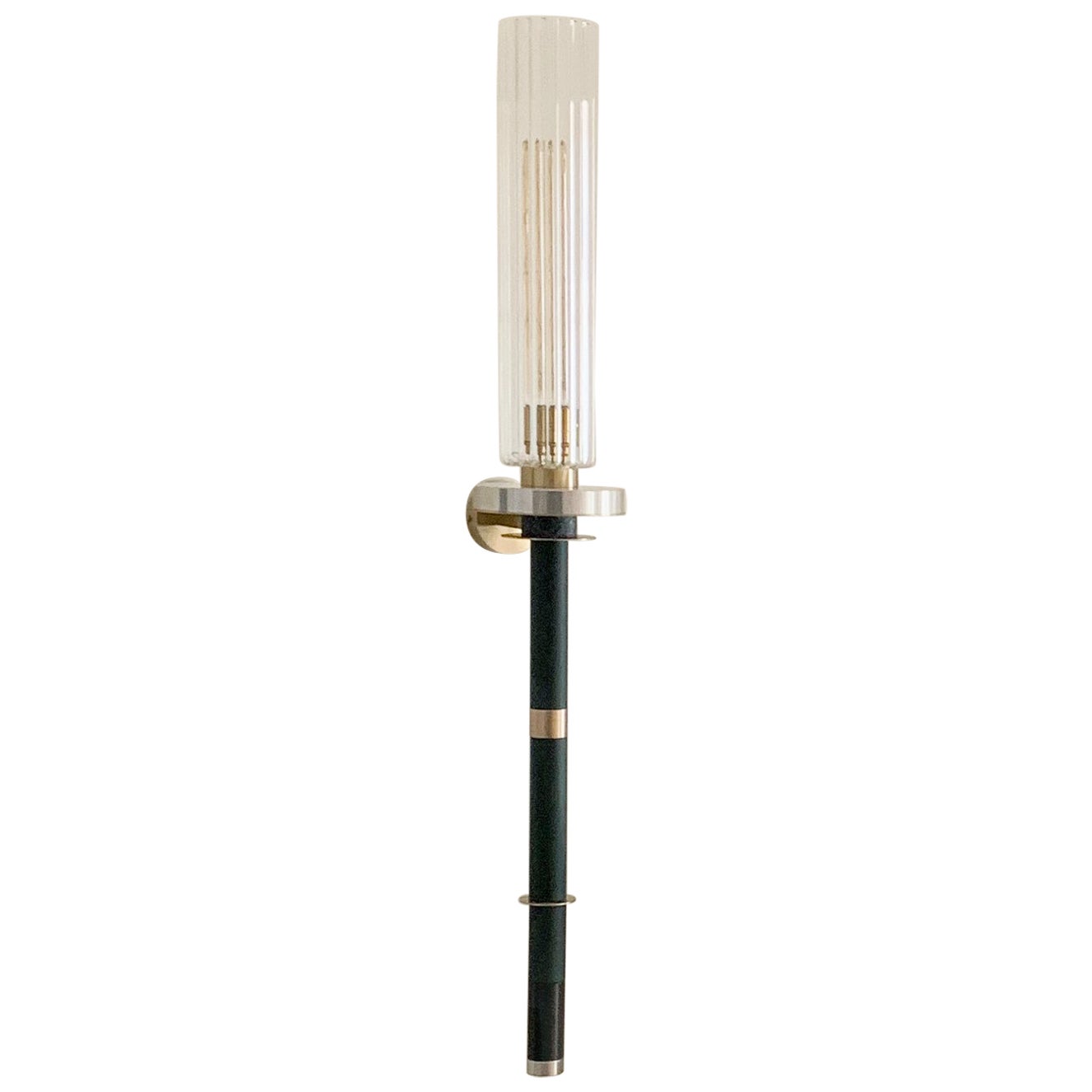 Lámpara Aplique de Pared Marine Breynaert Contemporáneo 21 C Cristal Latón Cepillado Verde en venta