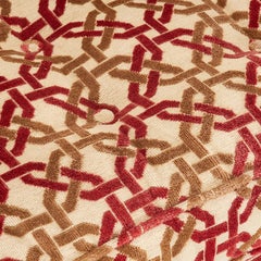 21st C., Custom Upholstered Jonathan Adler Button Tufted Sofa In Cut Velvet