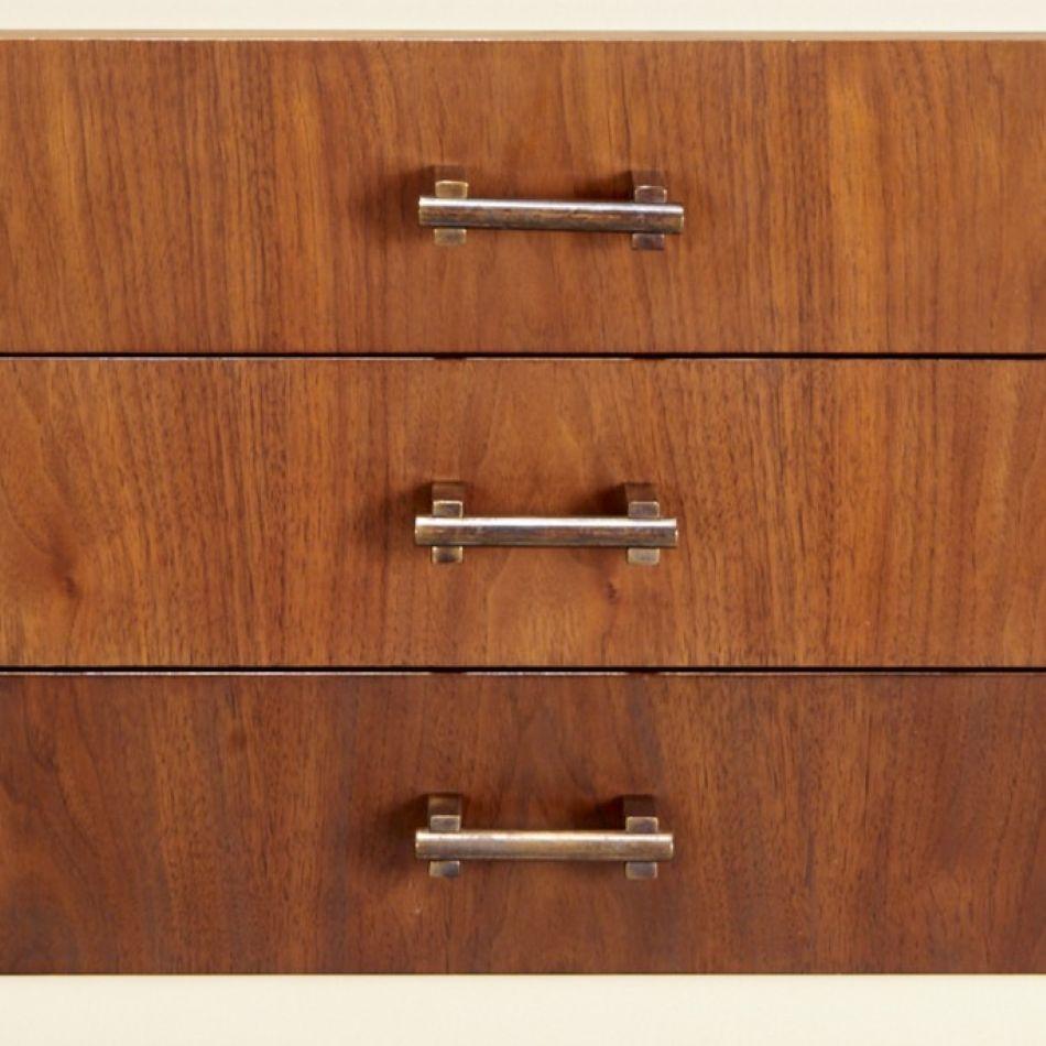 Modern 21st C. Ferrell Mittman Walnut Lakecrest Bedside Chest (Style No. FCB7810) For Sale