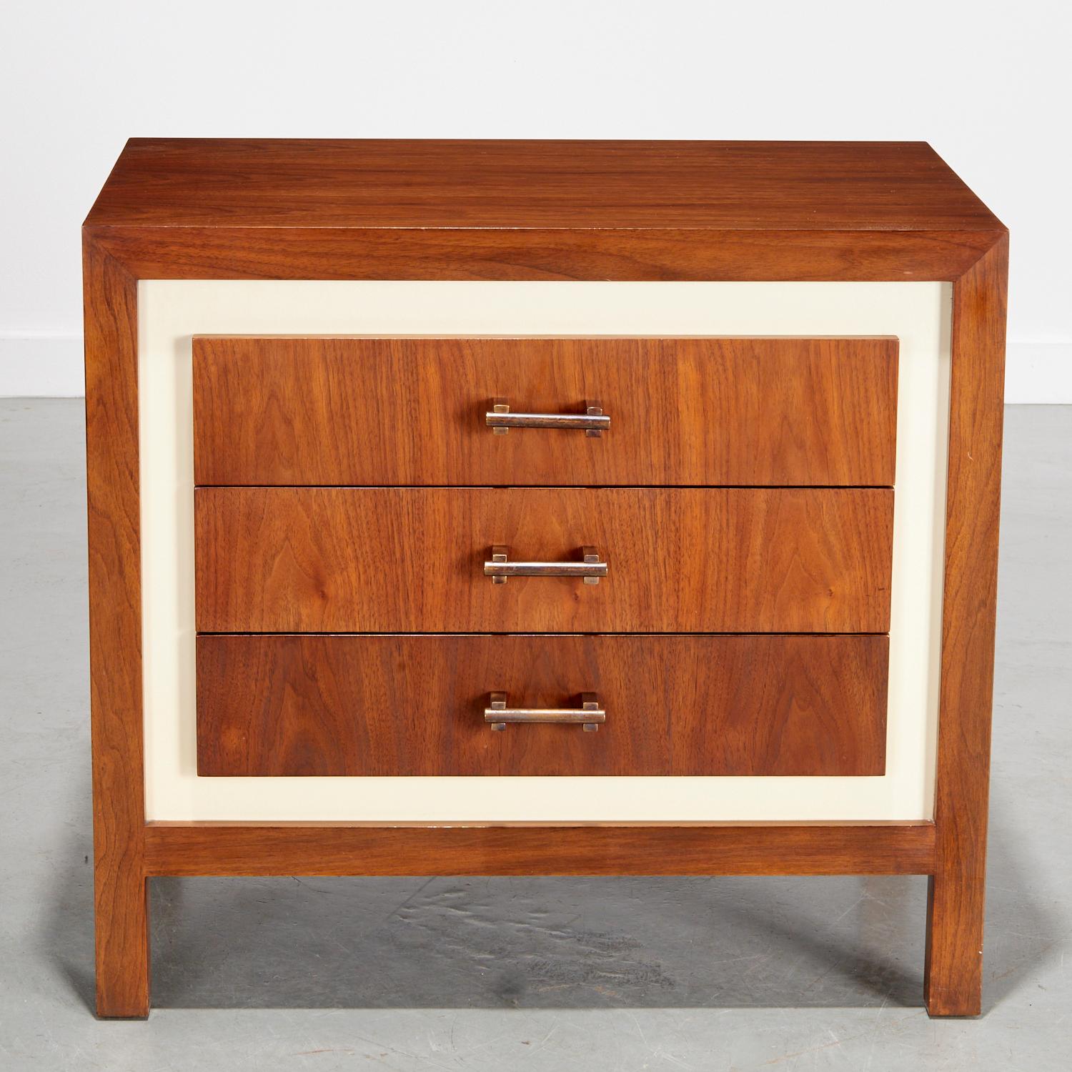 Metal 21st C. Ferrell Mittman Walnut Lakecrest Bedside Chest (Style No. FCB7810) For Sale