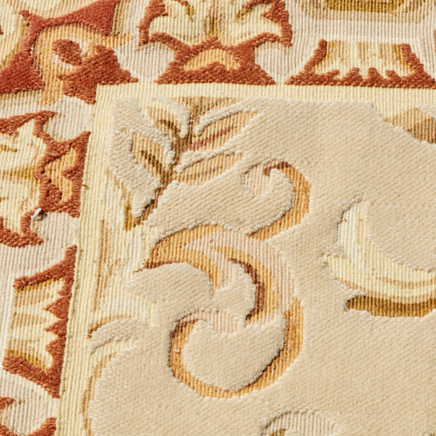 Unknown 21st C. Pale French Savonnerie Style Wool Carpet with Foliate Vine Pattern For Sale