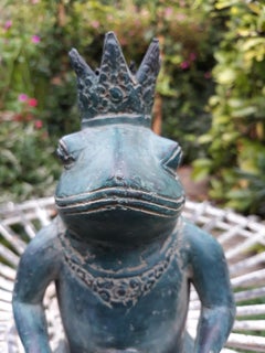 21st cent Bronze garden decoration "Frog"