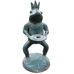 21st cent Bronze garden decoration "Frog"