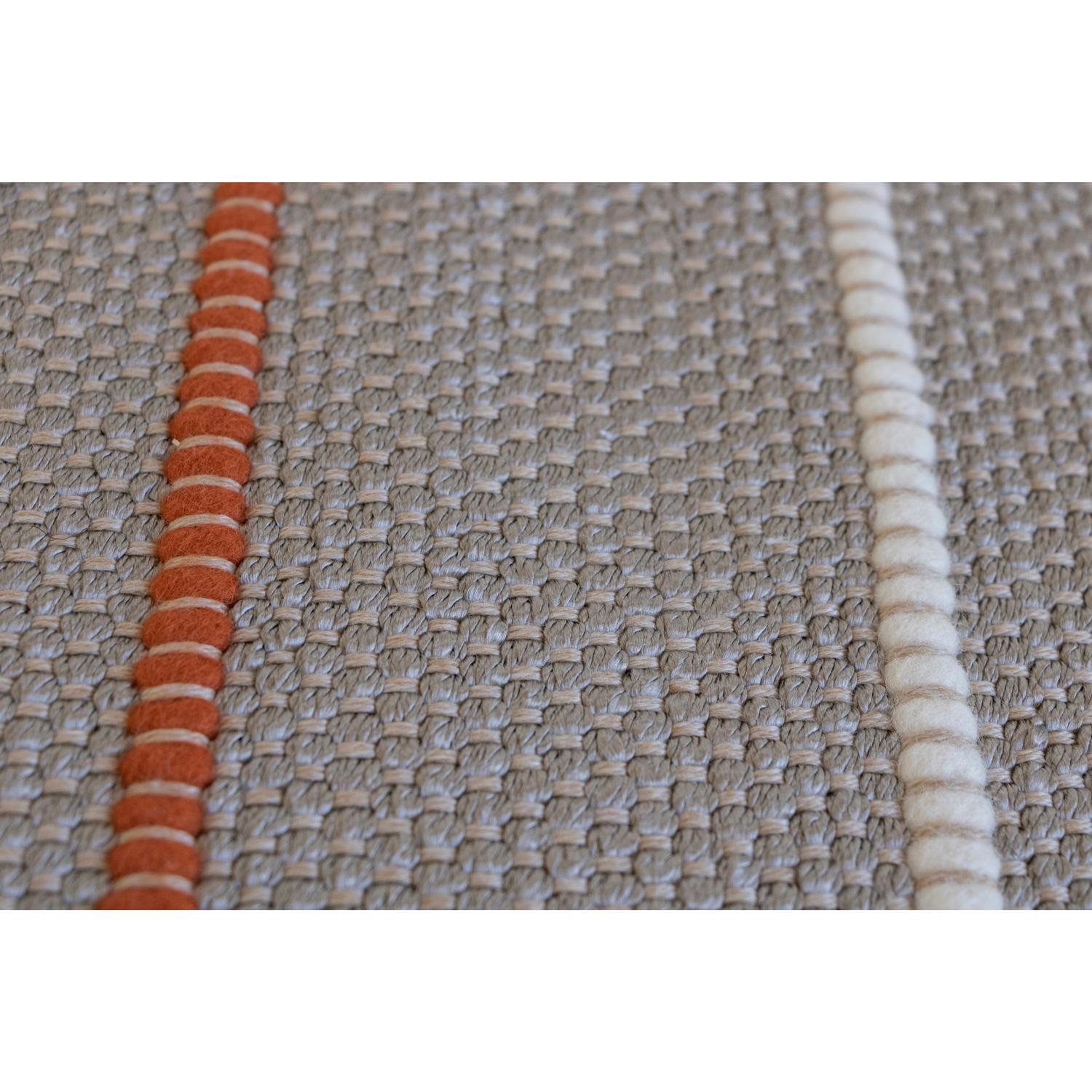Contemporary 21st Cent In & Out Light Grey Long Rug by Deanna Comellini In Stock 164x370 cm For Sale