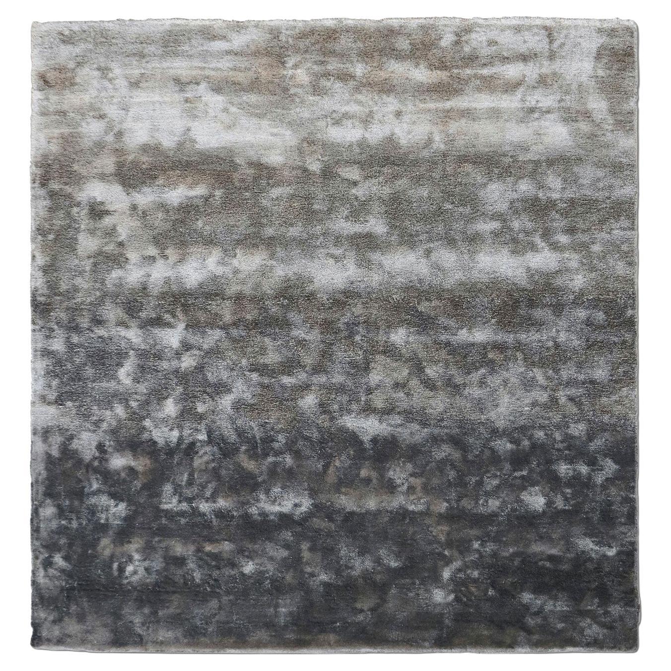 Eleganter Eco-Friendly Grauer Teppich des 21. Jahrhunderts von Deanna Comellini 250x260 cm
