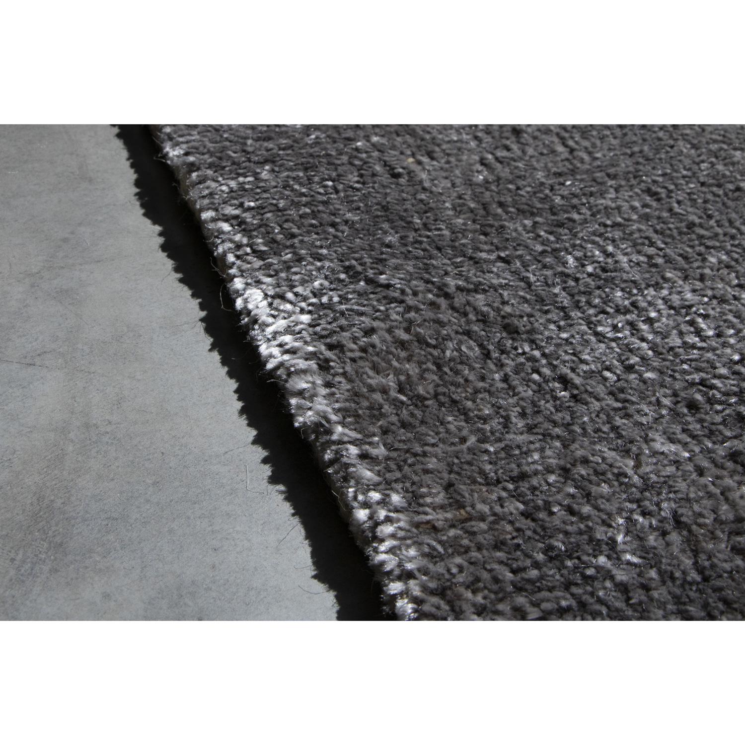 Modern 21st Cent Luxury Shiny Velvety Silvery Rug by Deanna Comellini In Stock 60x120cm For Sale