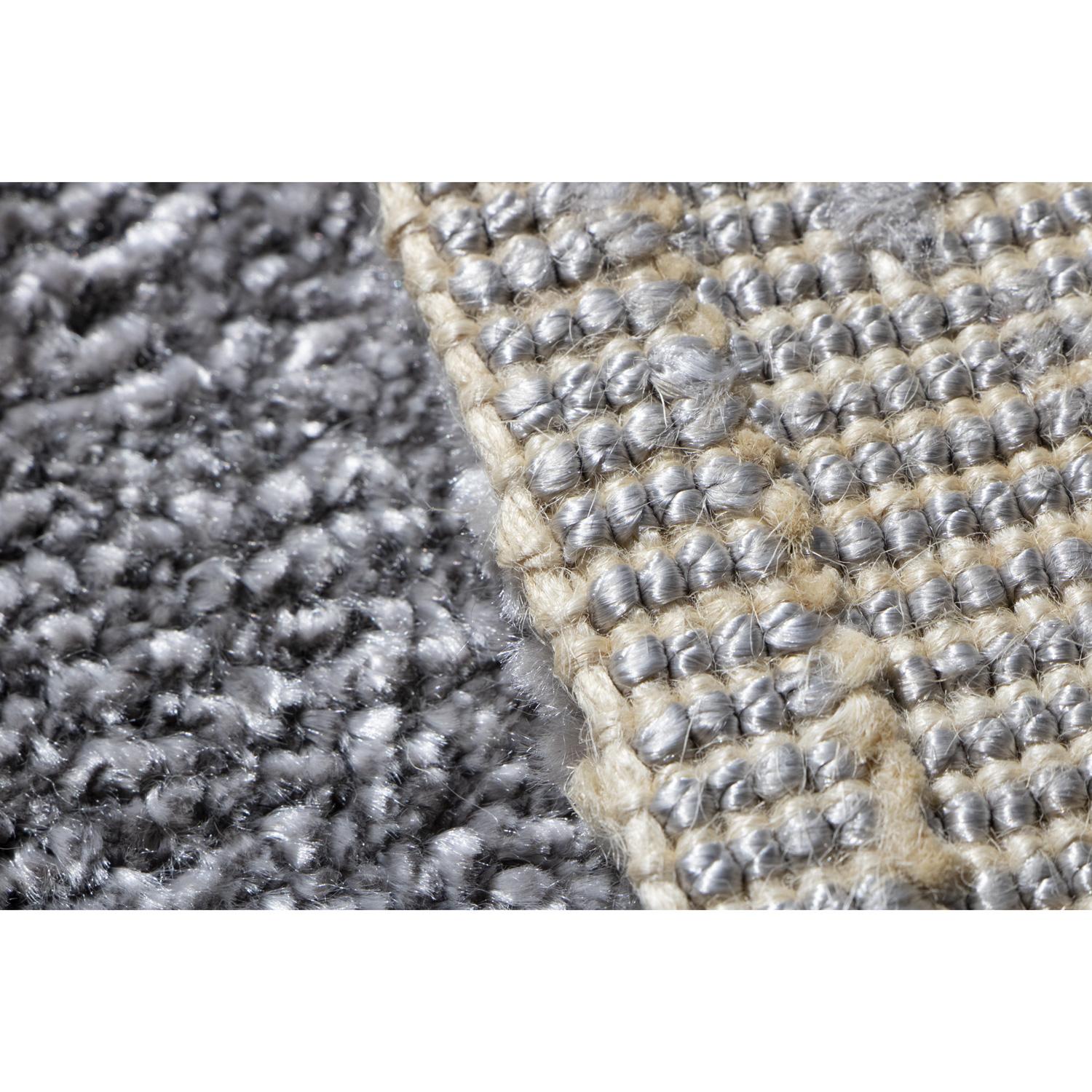 21st Cent Luxury Shiny Velvety Silvery Rug by Deanna Comellini In Stock 60x120cm For Sale 1