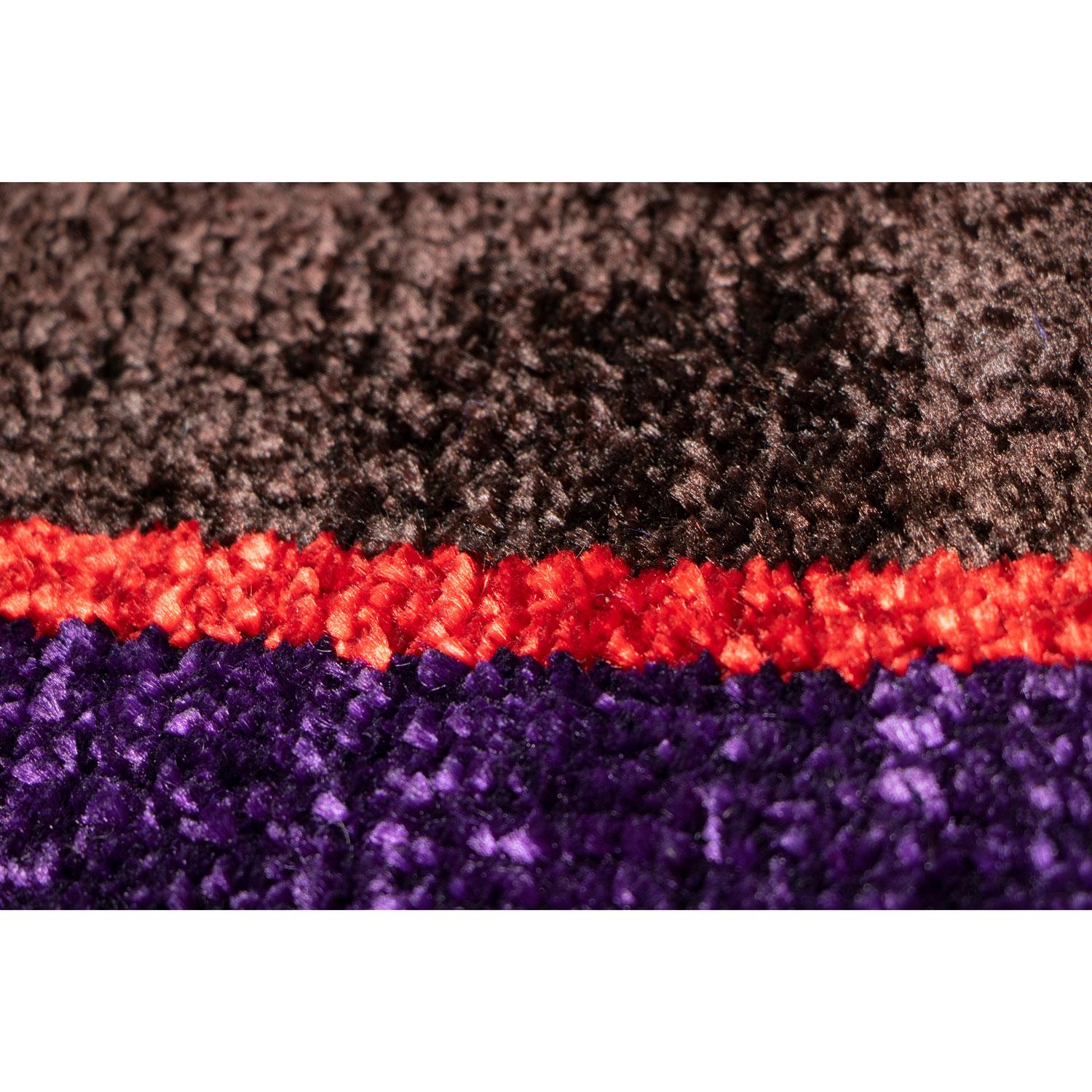 Indian 21st Cent Shiny Violet Brown Runner Rug by Deanna Comellini In Stock 60x200cm For Sale