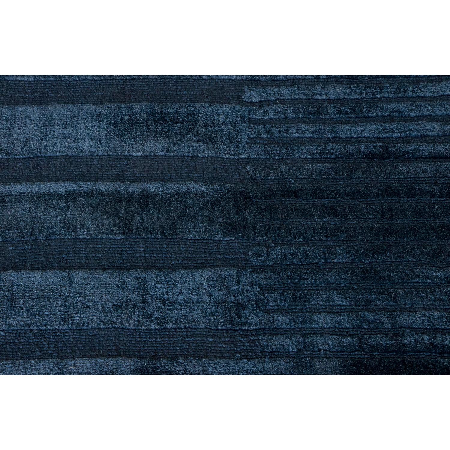 Tapis à rayures naturelles bleu printemps du 21e siècle de Deanna Comellini, en stock 250 x 350 cm Neuf - En vente à Bologna, IT