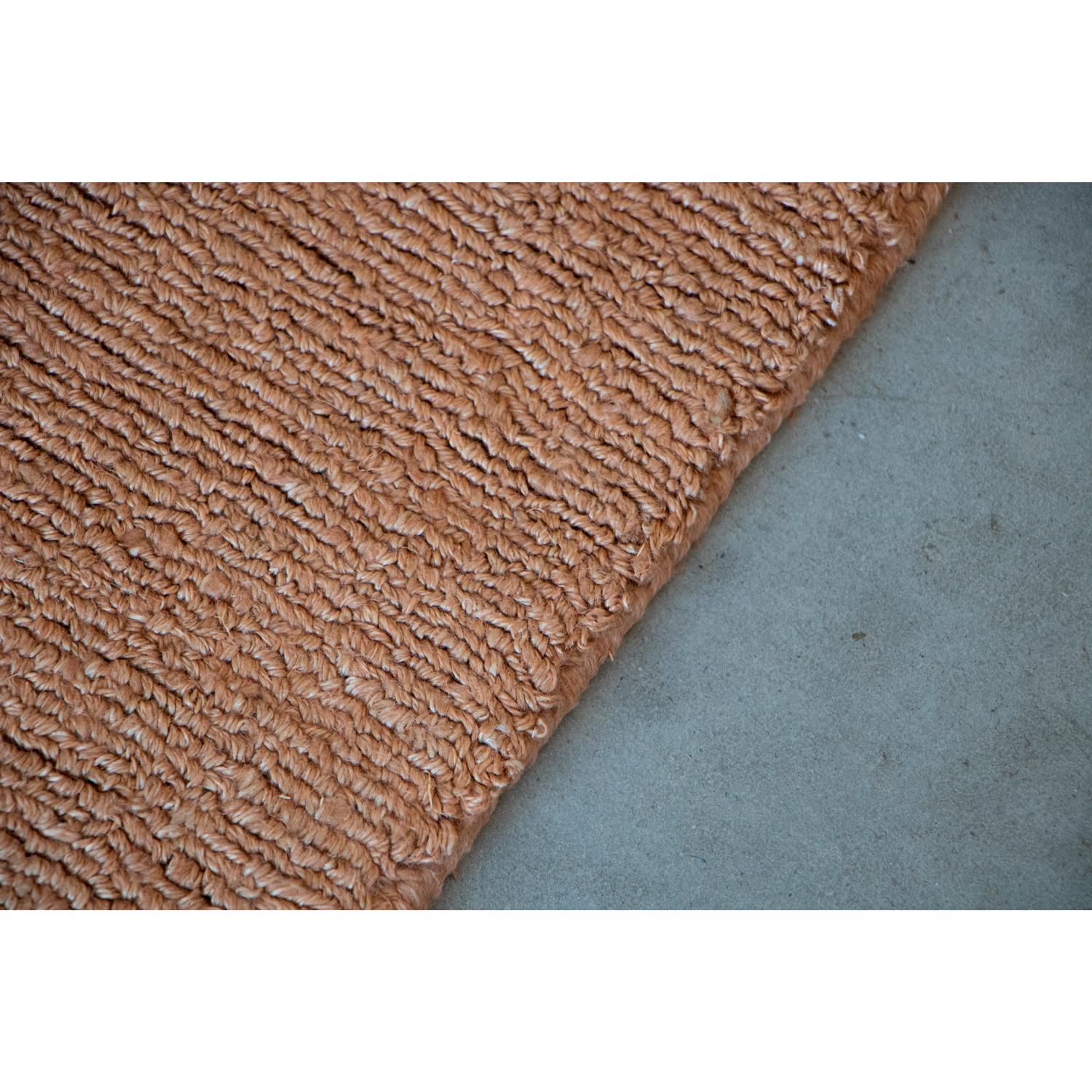 Indian 21st Century Neutral Tones Natural Linen Rug by Deanna Comellini 150x250 cm For Sale