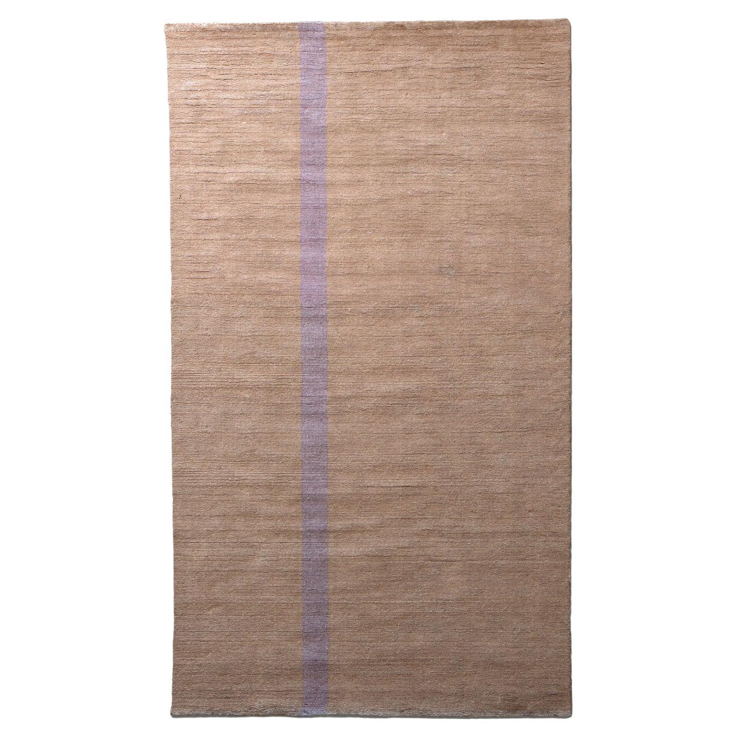 21st Century Neutral Tones Natural Linen Rug by Deanna Comellini 150x250 cm For Sale