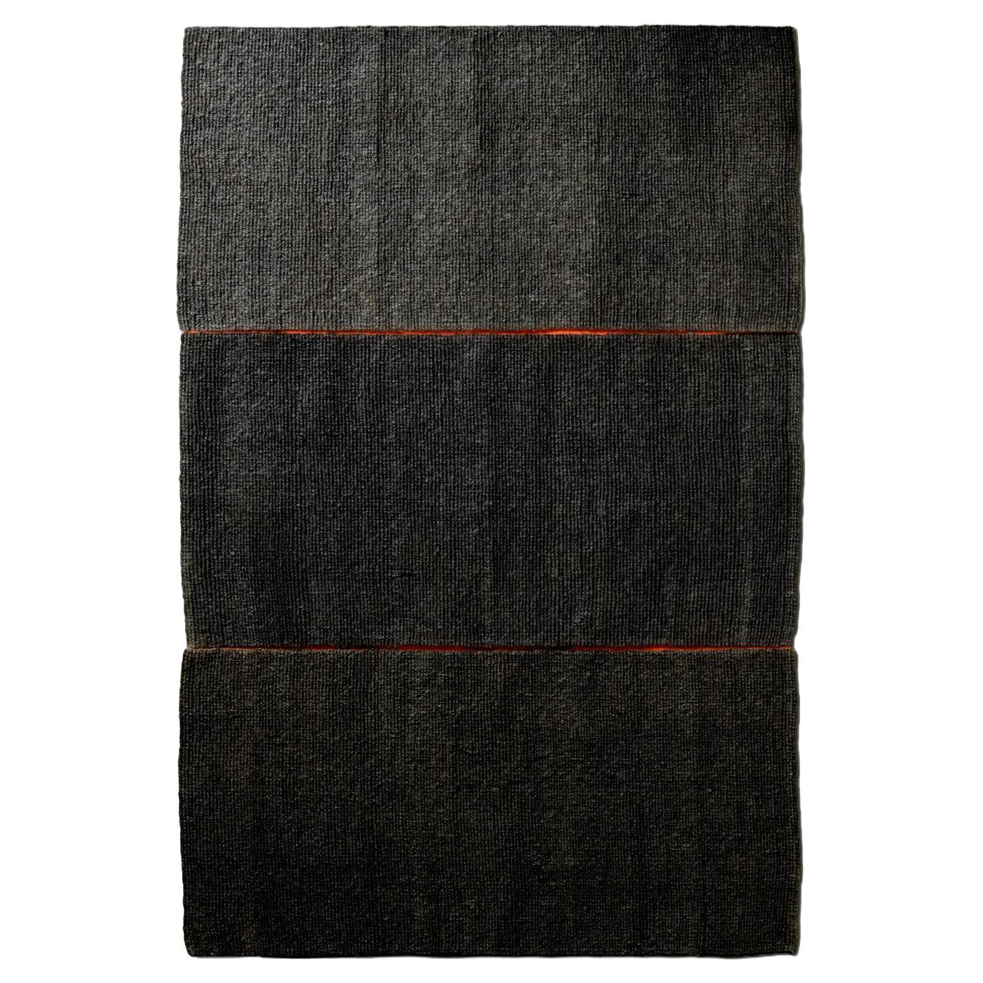 21st Cent Outdoor-Indoor Natural Black Coconut Rug by Deanna Comellini 195x285cm For Sale