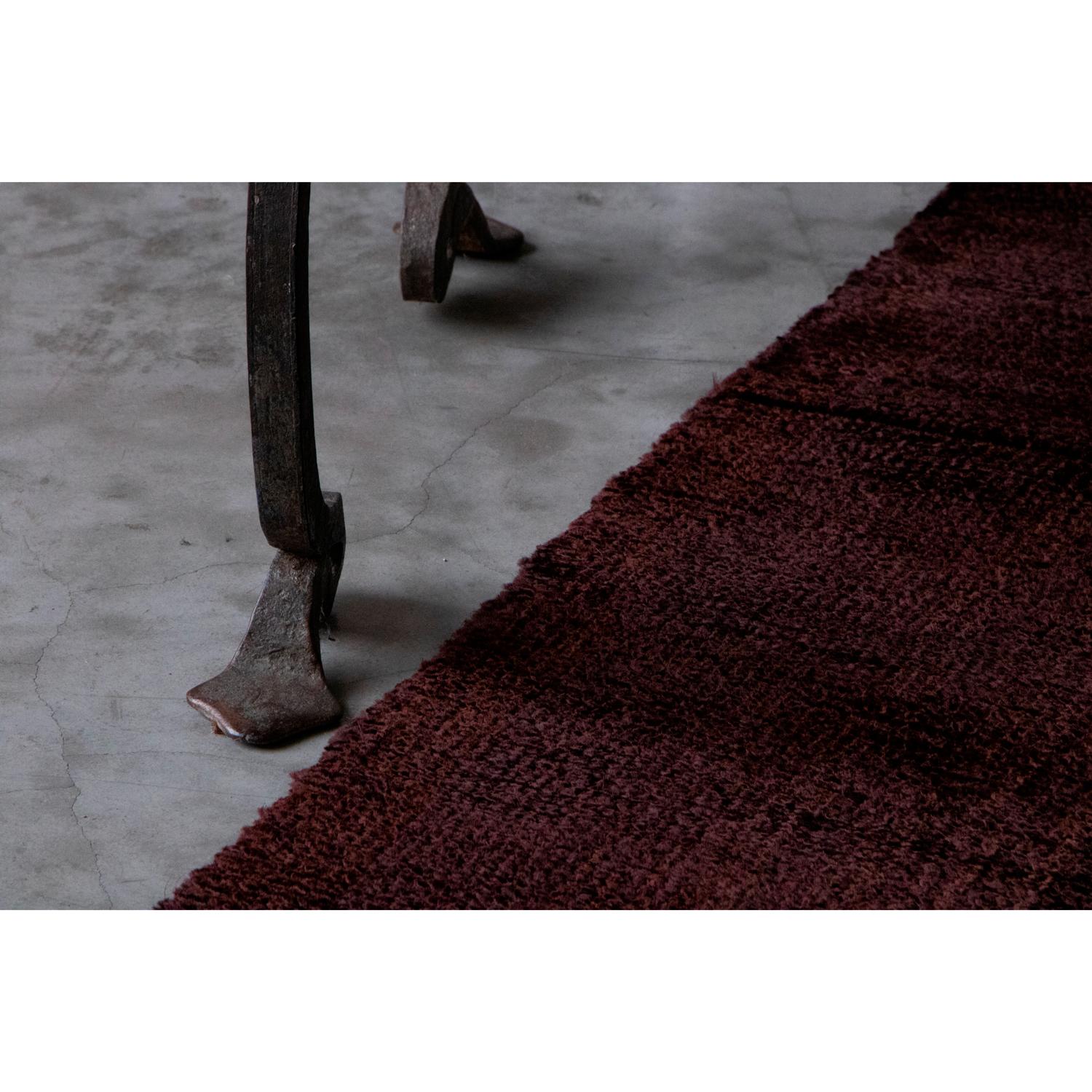 Hand-Woven 21st Cent Shiny Sky Blue Brown Runner Rug by Deanna Comellini in Stock 70x240 cm For Sale