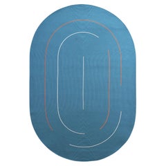 21st Cent Turquoise Resistant Indoor Outdoor Rug by Deanna Comellini 200x300 cm