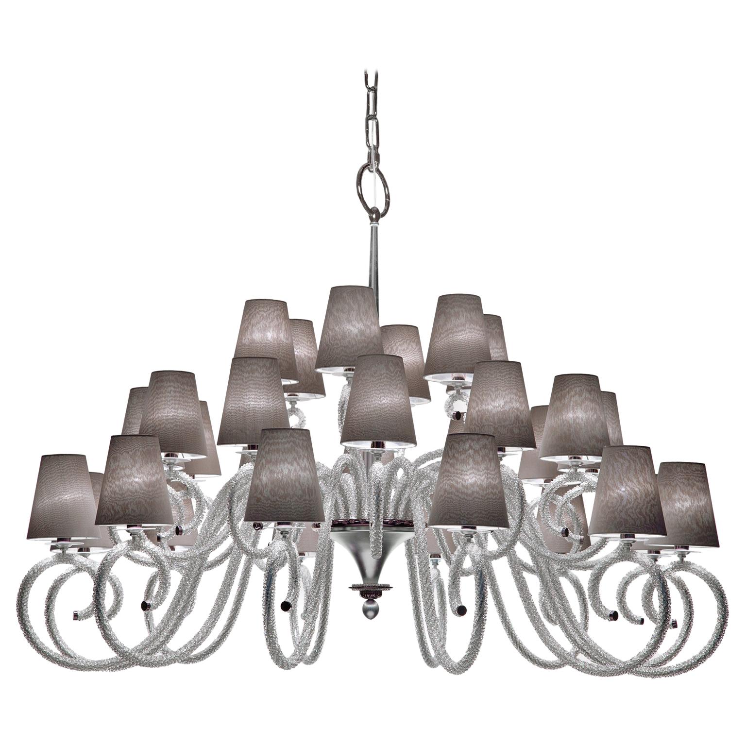 21st Century 1180 Silver and Crystals Chandelier by Patrizia Garganti For Sale