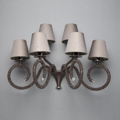 Siglo XXI 1185 Lámpara de pared de plata y cristales de Patrizia Garganti