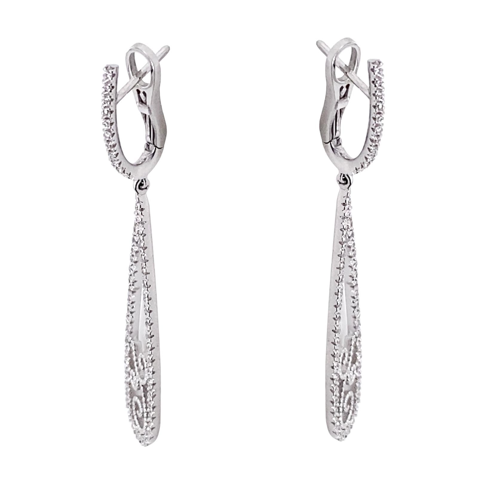 filigree diamond earrings