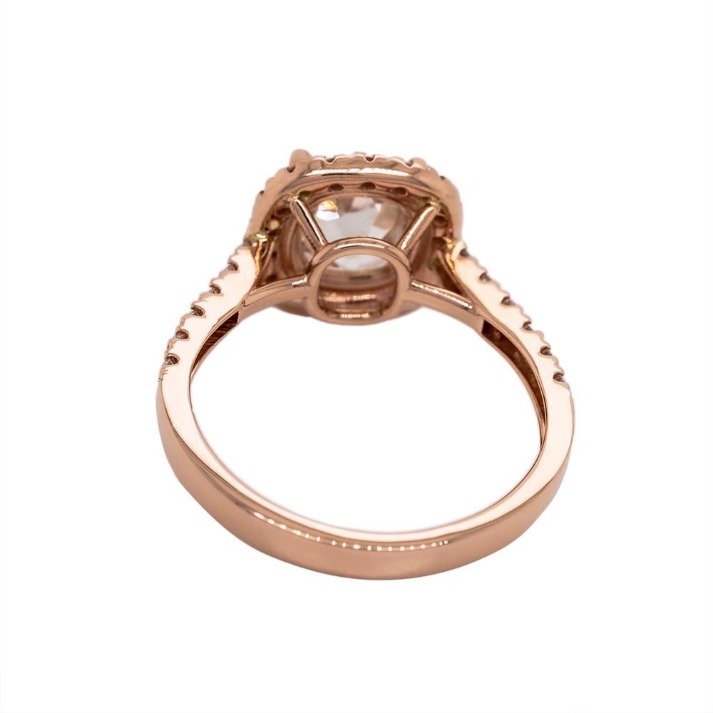 Contemporary 18K Rose Gold 2.25-Carat G-VS White Diamond Ring In New Condition For Sale In Palermo, Italy PA