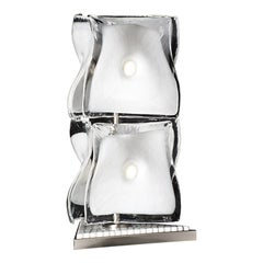 21st Century 2 Level Veliero Table Lamp in Crystal/Milk-White by Tadao Ando