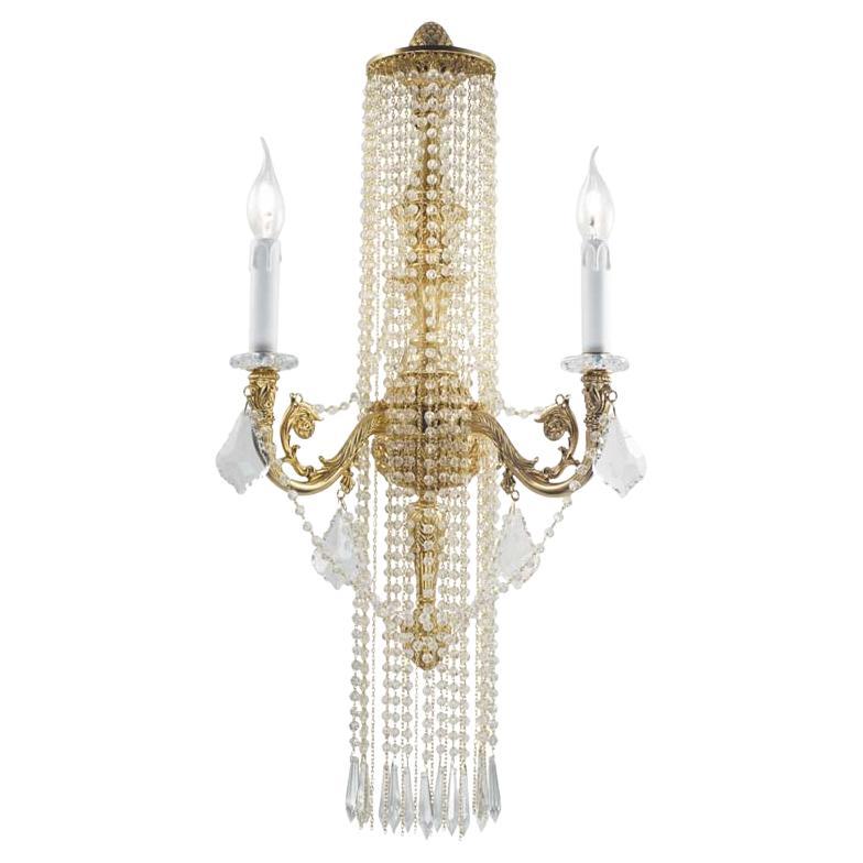 21e siècle, 2 Lights Bronze Applique dans le style de Luigi XVI