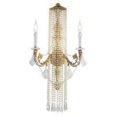 21e siècle, 2 Lights Bronze Applique dans le style de Luigi XVI