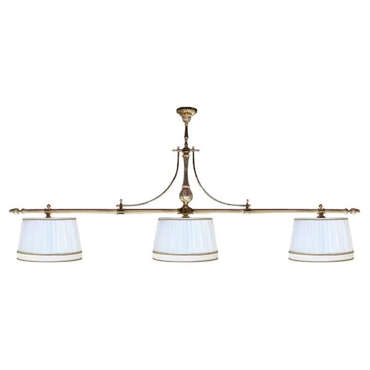 21st Century, 3 Lights Billiard Chandelier in Golden Bronze