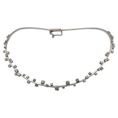 Choker-Halskette aus 18 Karat Weißgold mit 3,33 Karat Diamanten aus dem 21. Jahrhundert