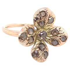 21st Century 9 Karat Gold Rose-Cut Diamond Cocktail Ring