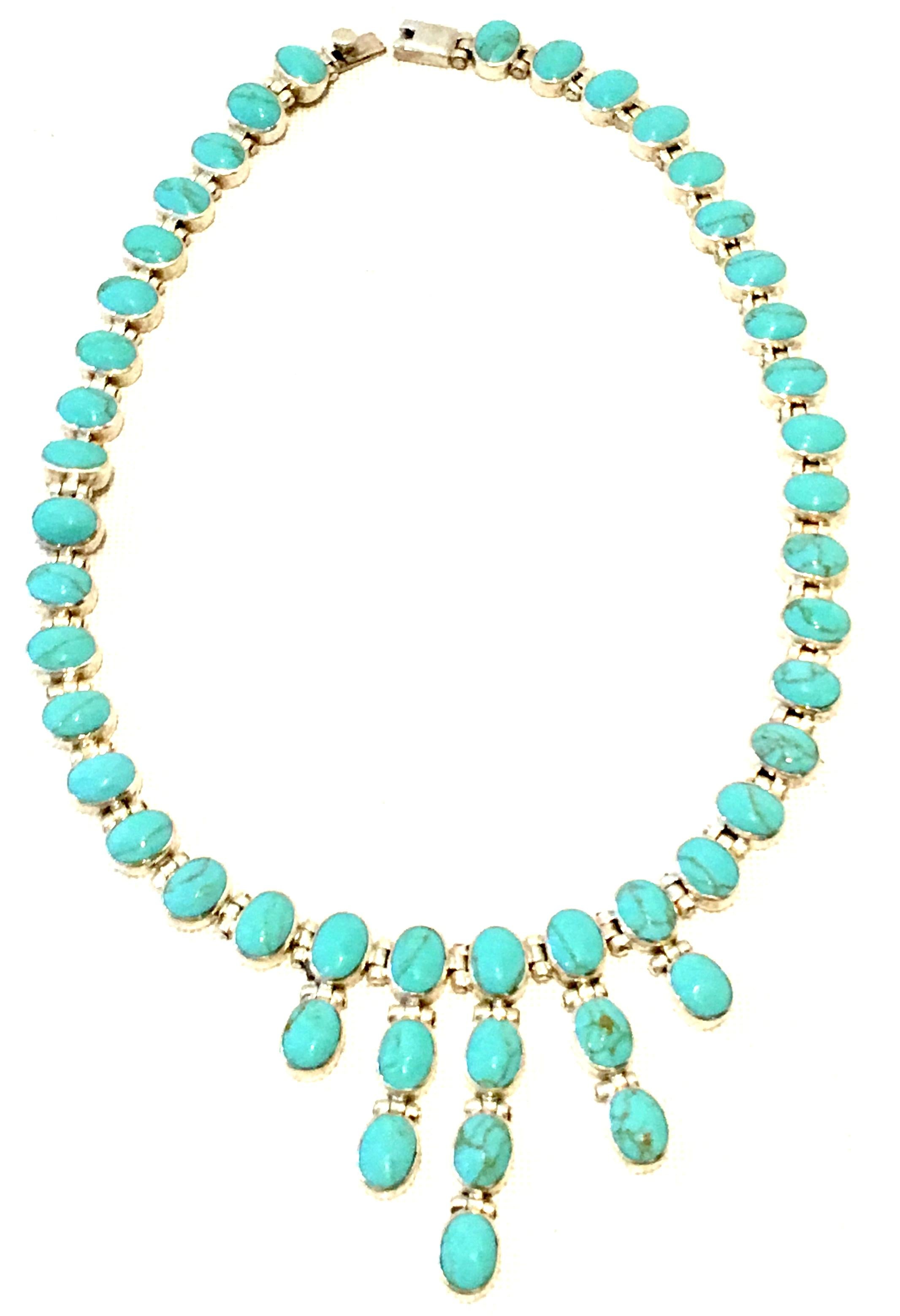 Turquoise Linked Necklace w/ Large Giddy Up Pendant main image 0