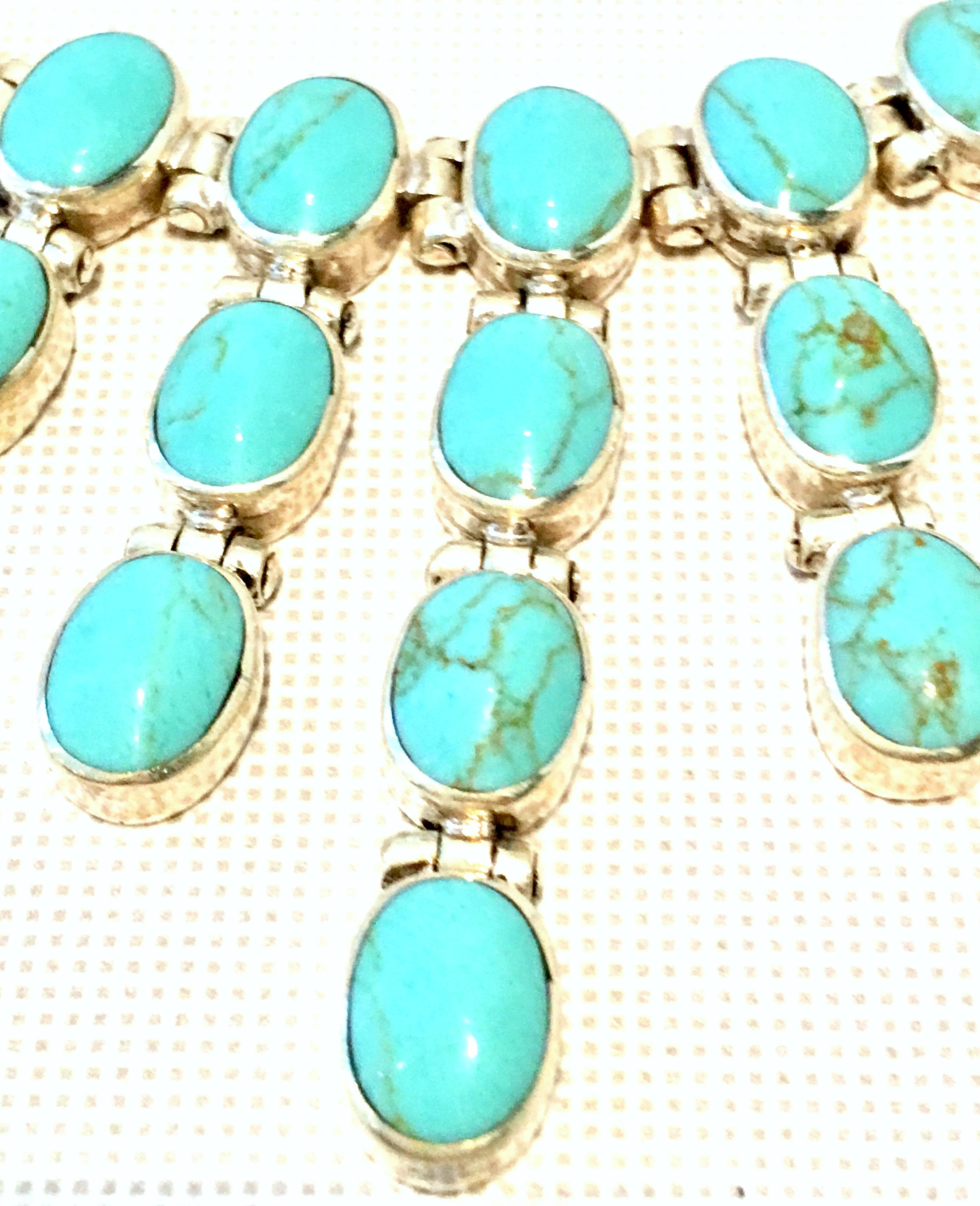 Turquoise Linked Necklace w/ Large Giddy Up Pendant