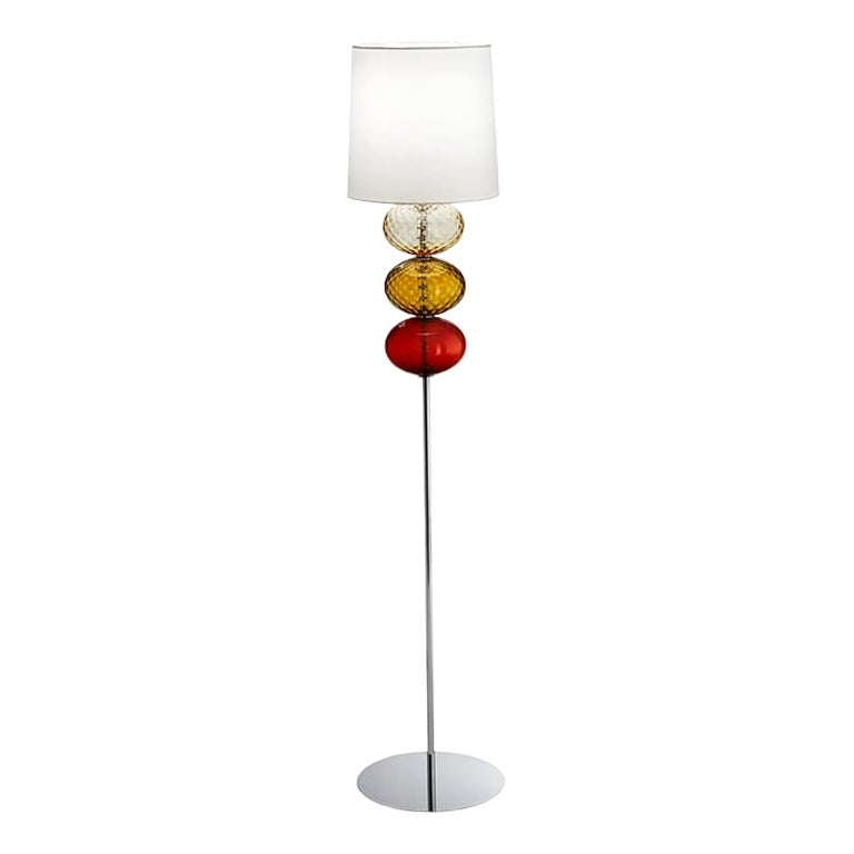 Lámpara de pie Abat-Jour Siglo XXI en Ámbar Yello/Rojo/Té by Venini